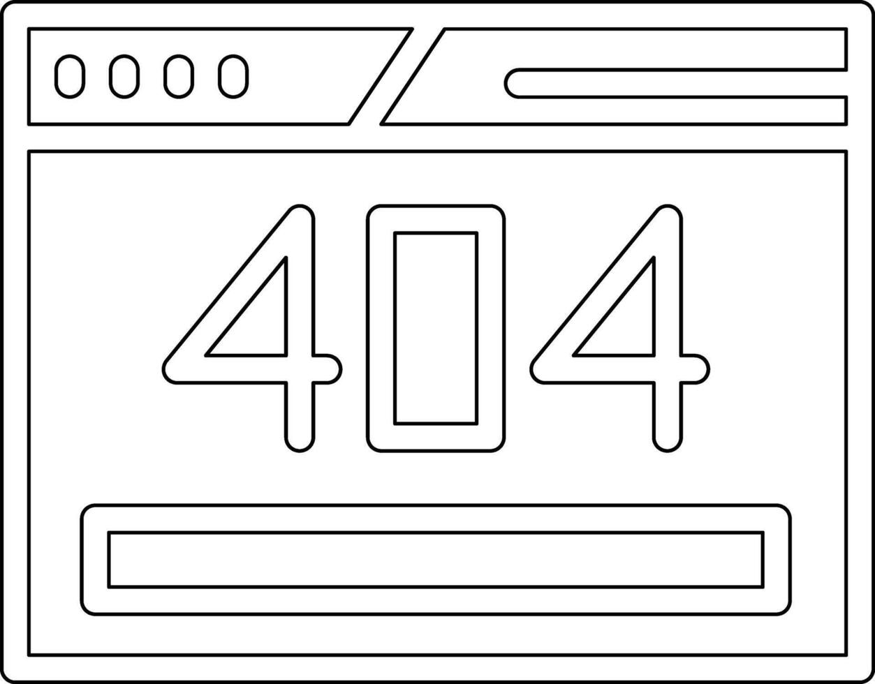 icono de vector de error 404