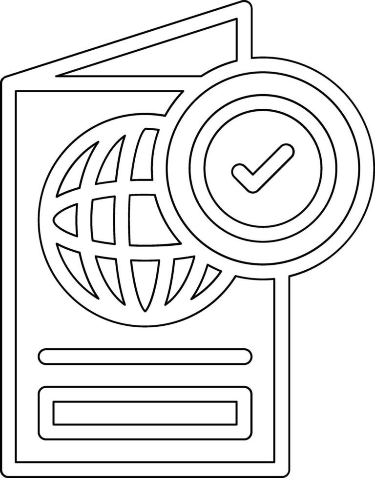 Passport Approved Vector Icon