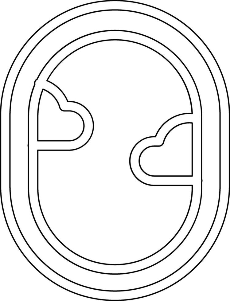Aeroplane Window Vector Icon