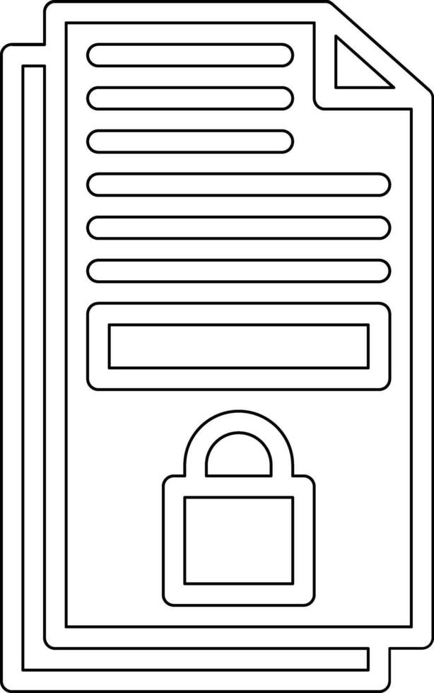Document Locked Vector Icon