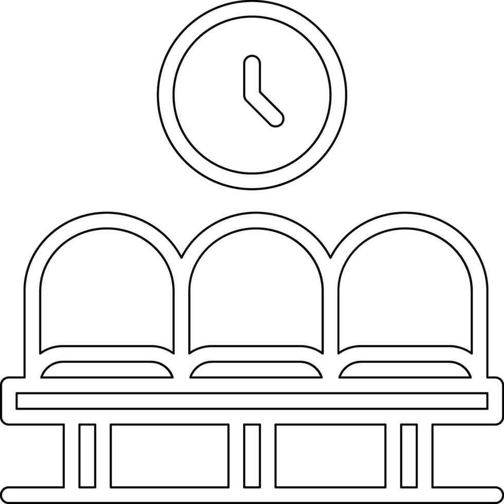 Airport Waiting Room Vector Icon