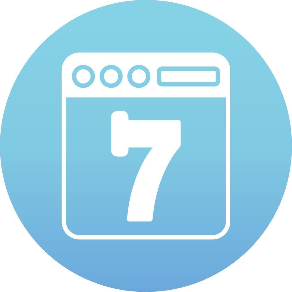 Seven Vector Icon