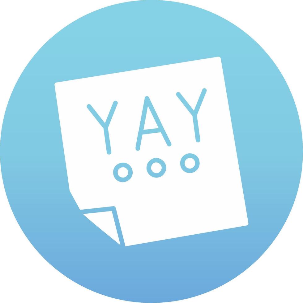 Yay Vector Icon