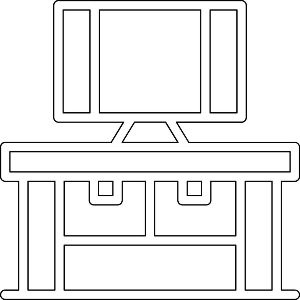 Computer Table Vector Icon