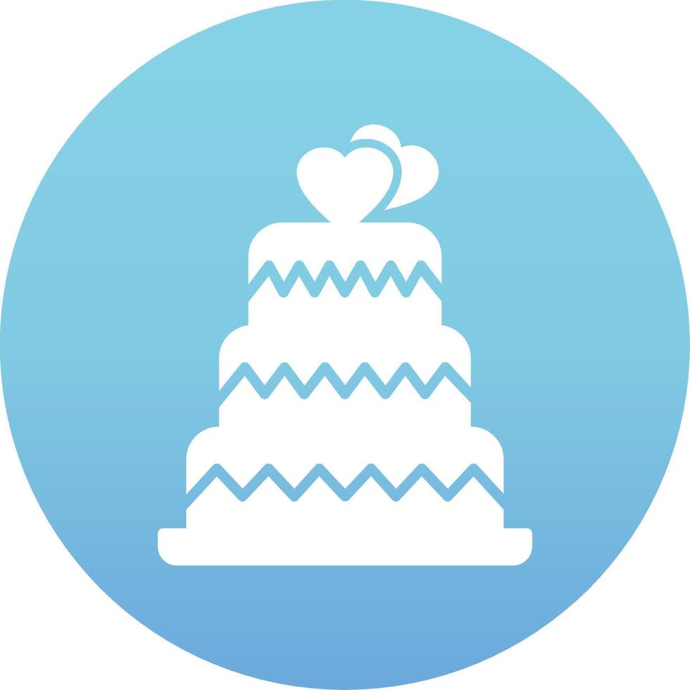 icono de vector de pastel de bodas