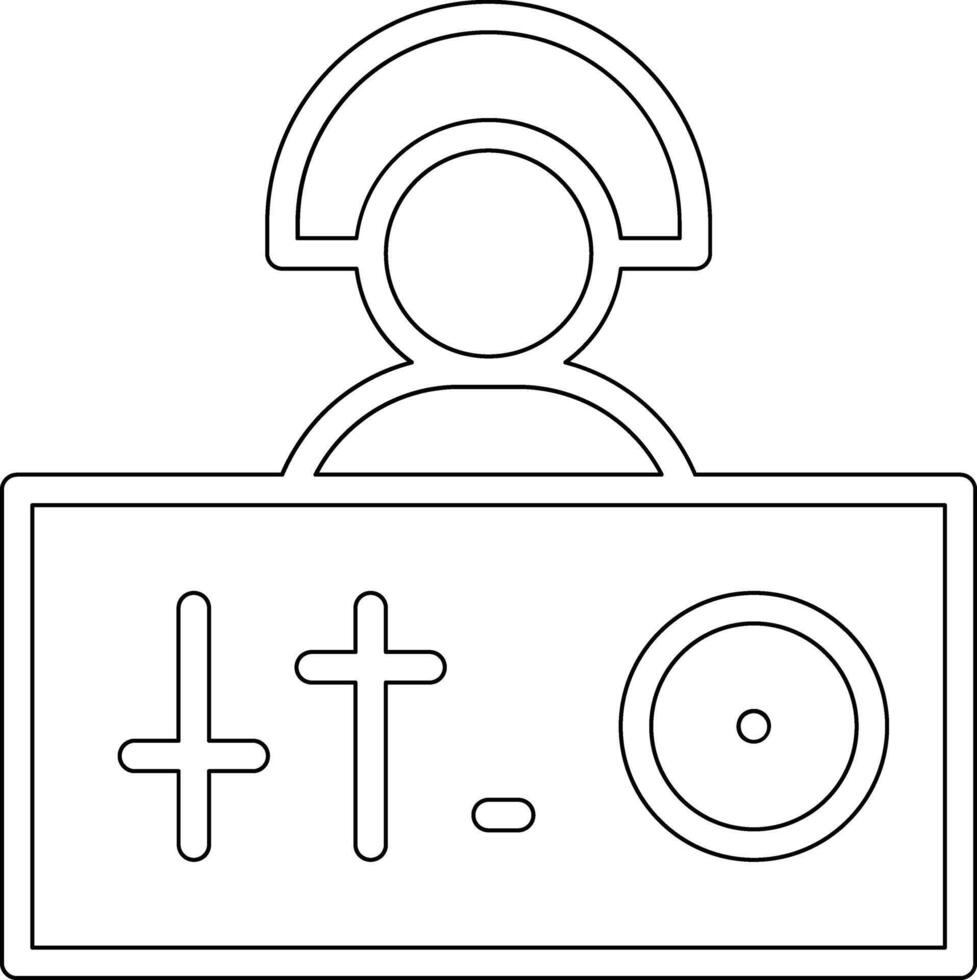 icono de vector de DJ