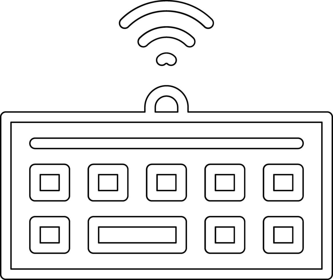 Wireless Keyboard Vector Icon