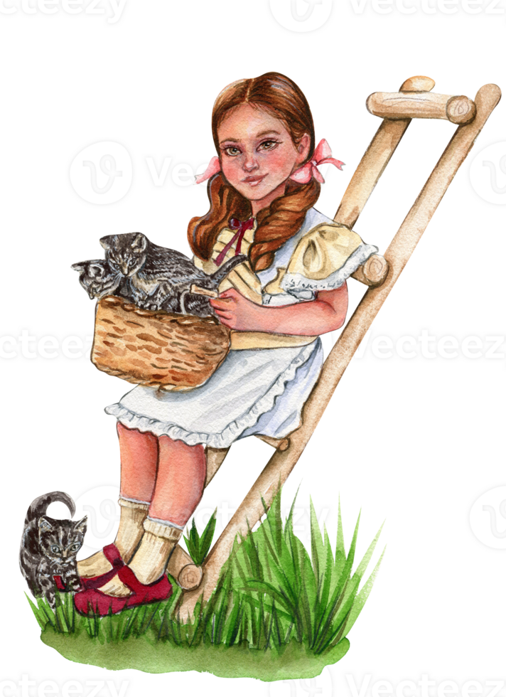 Girl with an animal. png