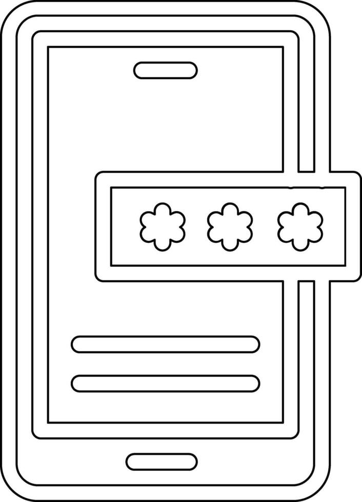 icono de vector de contraseña móvil