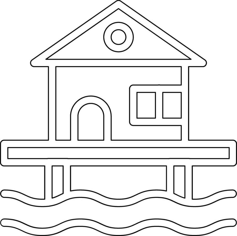 Beach House Vector Icon