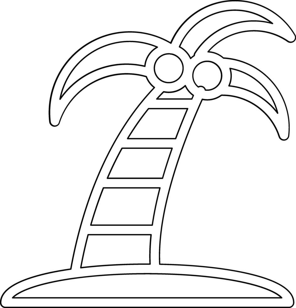 icono de vector de árbol de coco