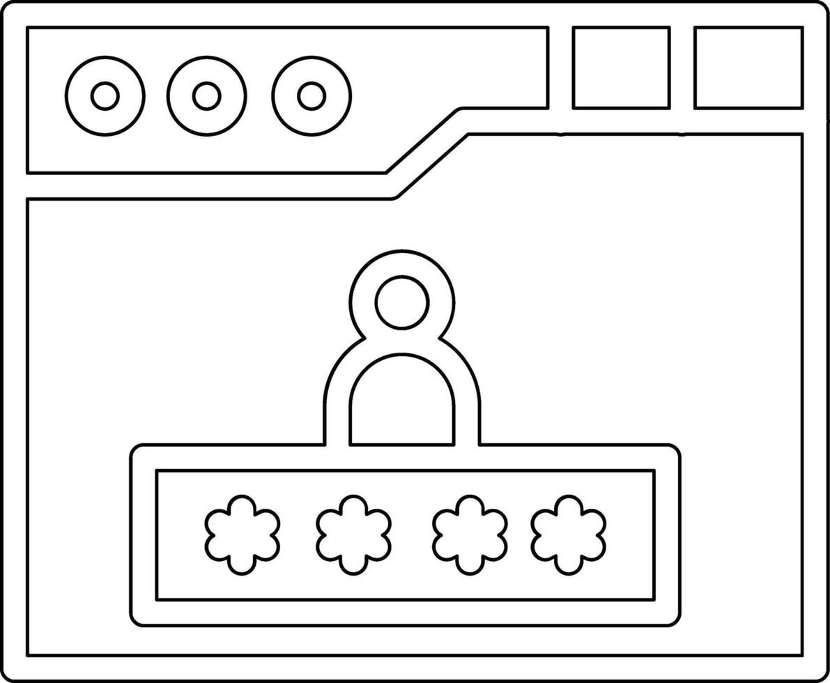 navegador contraseña vector icono