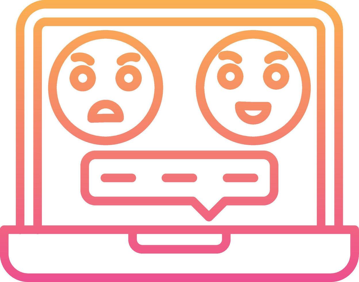 Laptop Chat Vector Icon