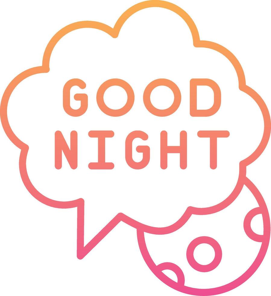 Good Night Vector Icon