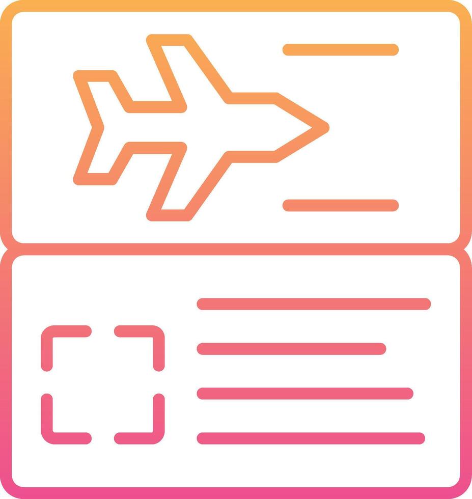 Plane Ticket Vector Icon