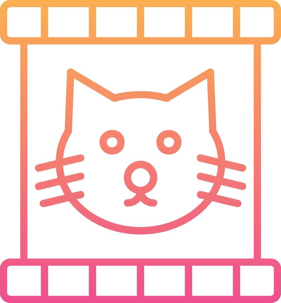 gato comida vector icono