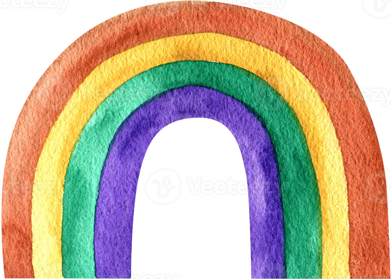 St. Patrick's Day Print Green gold violet Rainbow, watercolor rainbow card. png