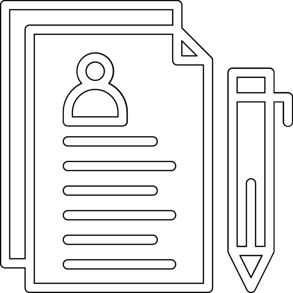 Curriculum Vitae Vector Icon