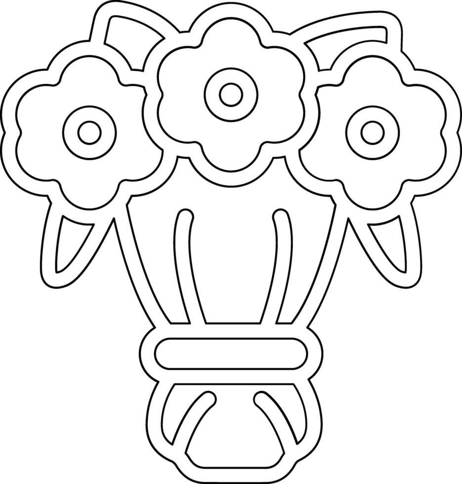 Flower Bouquet Vector Icon