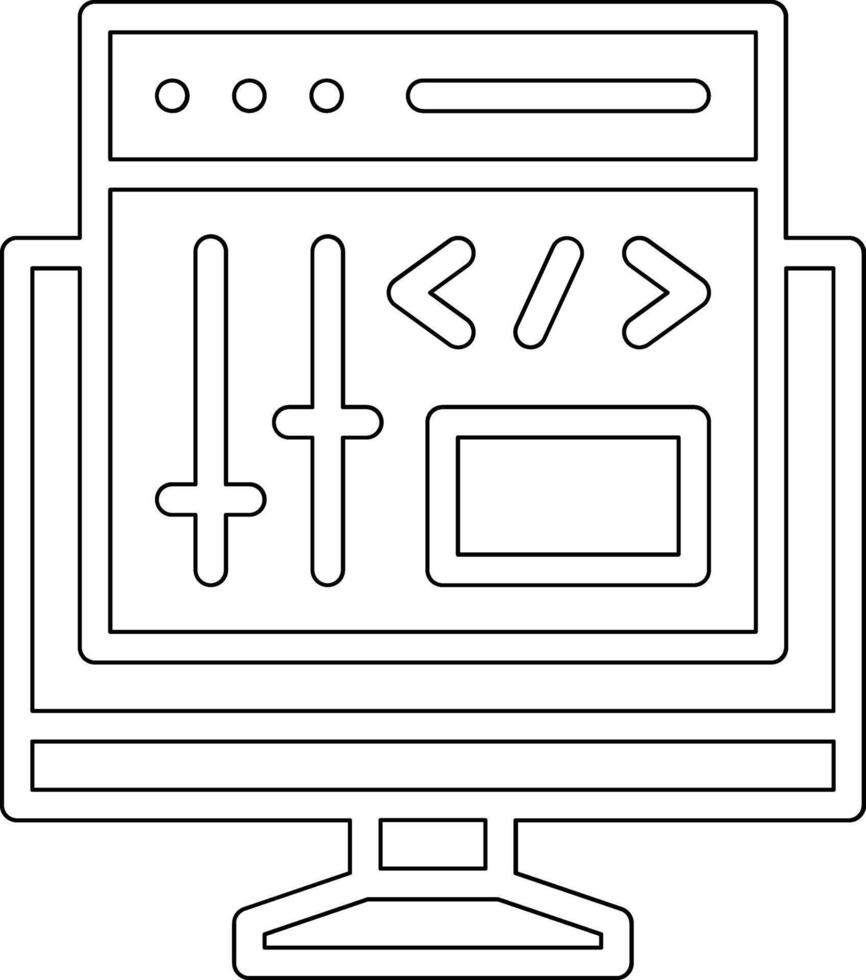 icono de vector de panel de control