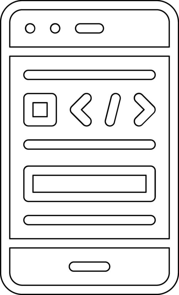 teléfono inteligente codificación vector icono