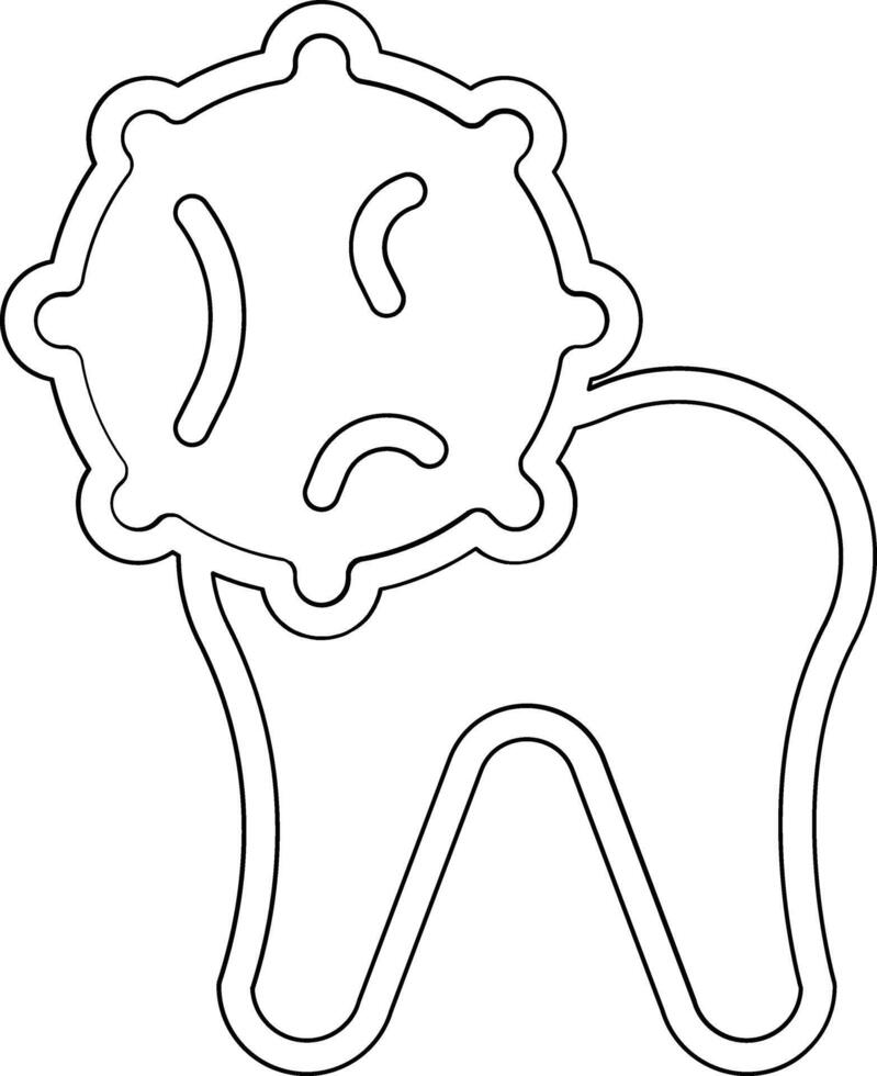 diente infección vector icono