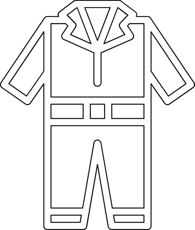 Coverall Clothes Vector Icon