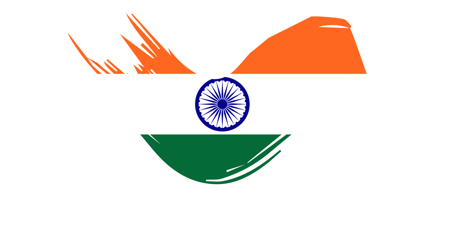 Grunge brush stroke flag of India png