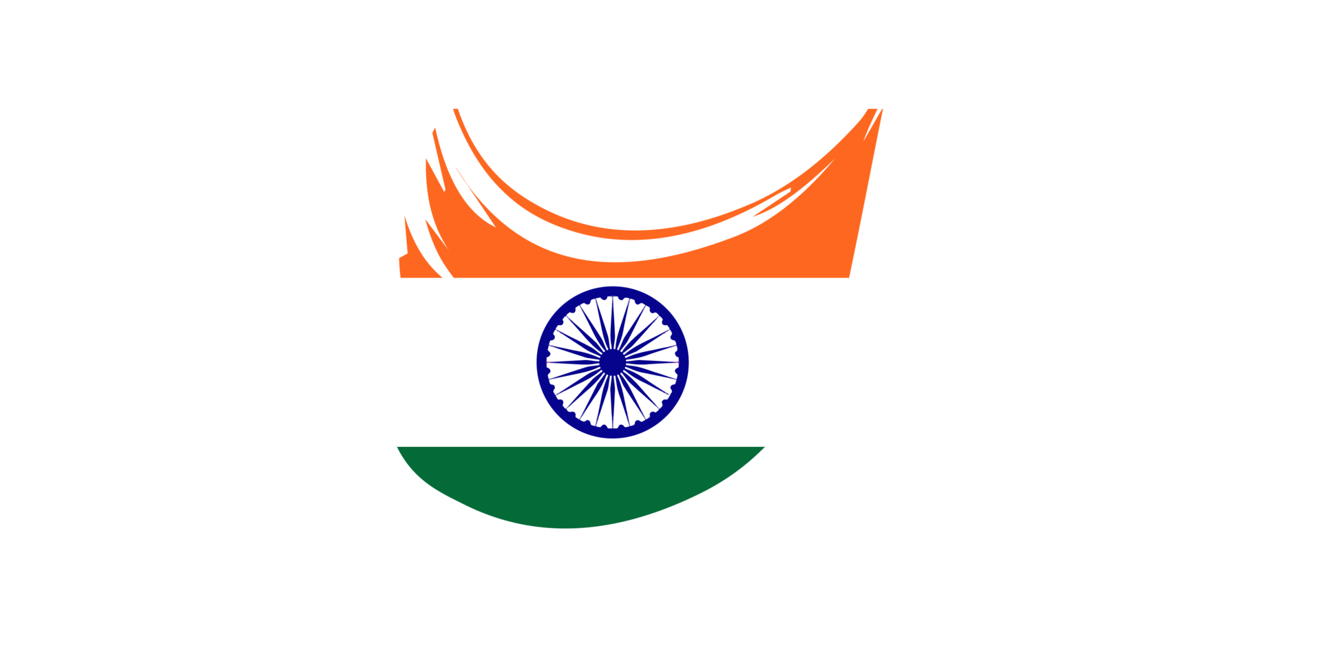 Grunge brush stroke flag of India png
