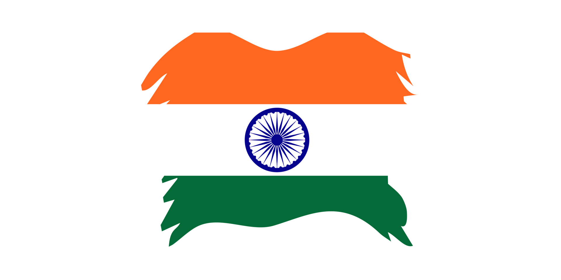 Grunge brush stroke flag of India png