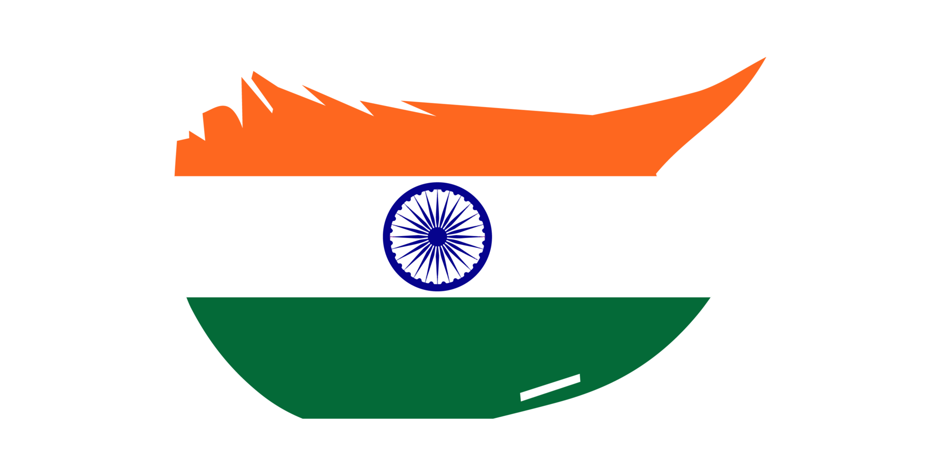 Grunge brush stroke flag of India png