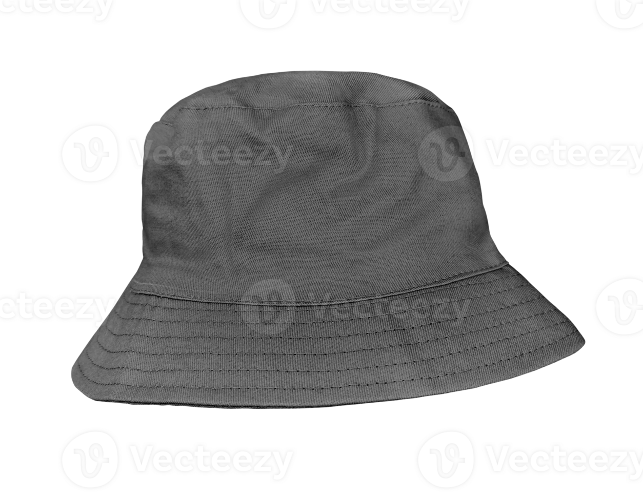 Black bucket hat PNG transparent