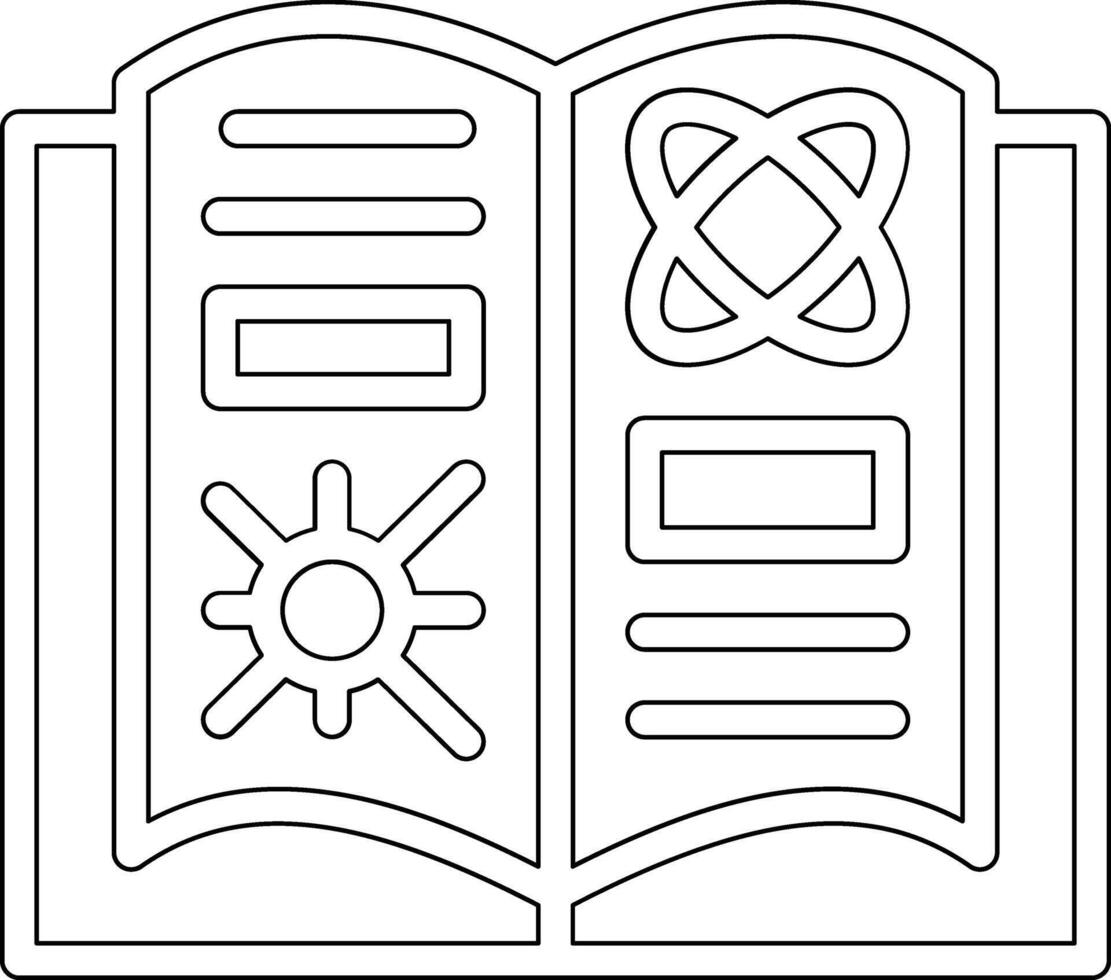 Chemistry Open Book Vector Icon