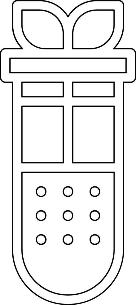 plany prueba tubo vector icono