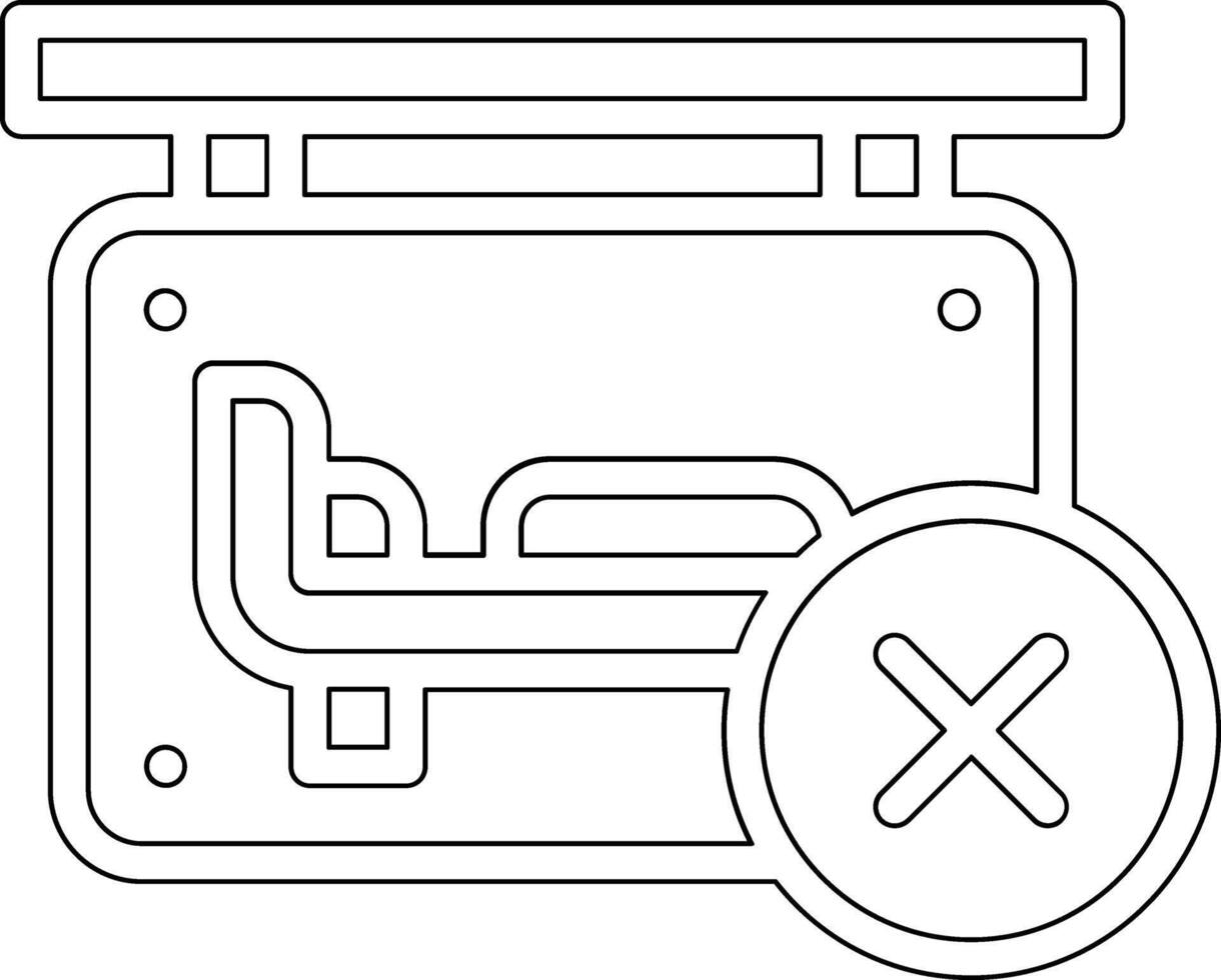 habitación cancelar vector icono