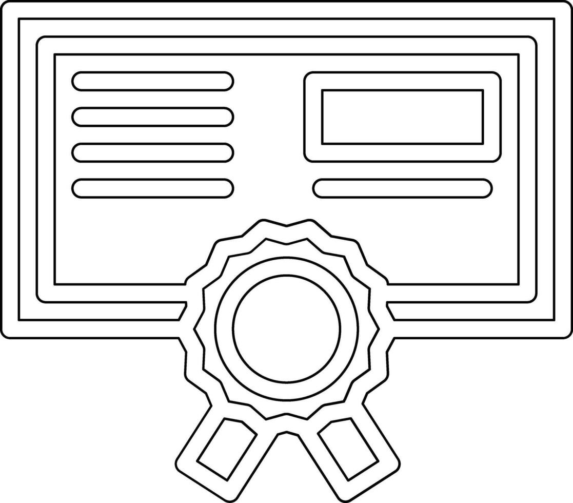 icono de vector de certificado