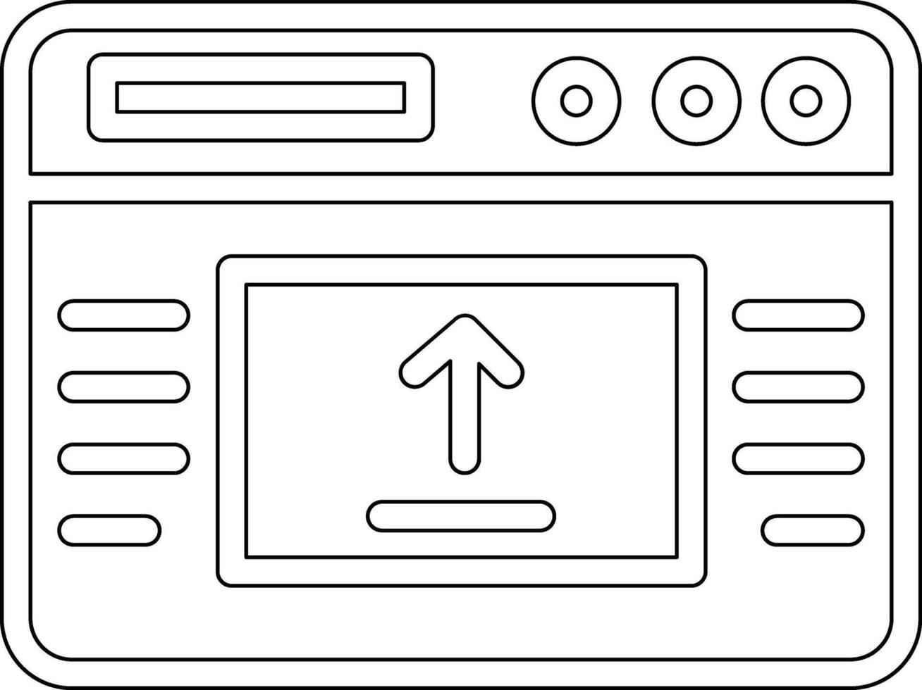 Webpage Upload Vector Icon