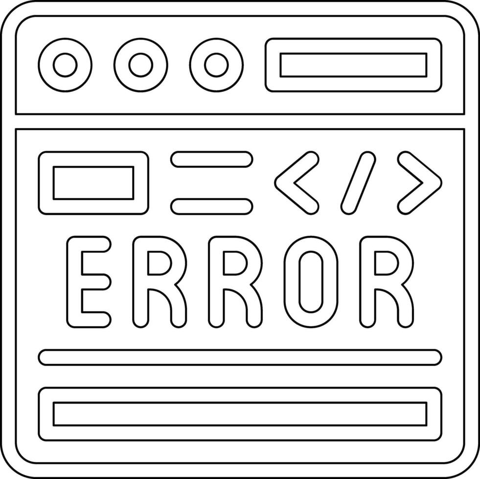 código error vector icono