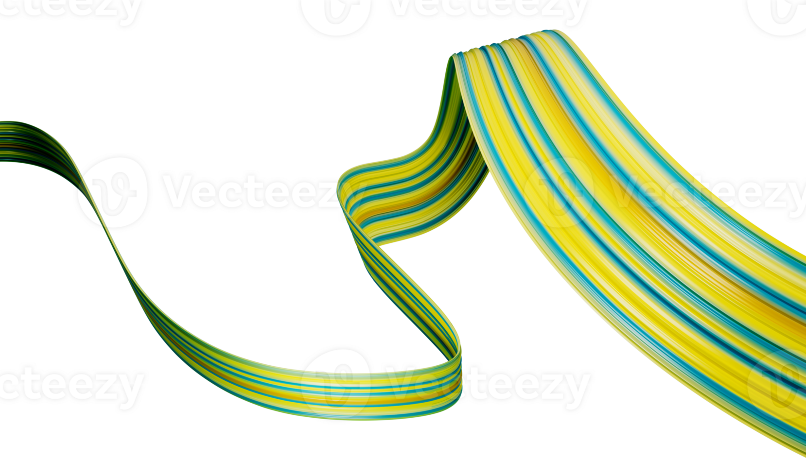 Waving Kazakhstan Flag ribbon. Kazakhstan independence day National day 3d illustration png