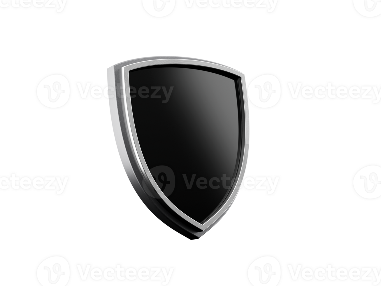 3D Shield, Black Shield, Metal Shield, Silver Shield 3d illustration png