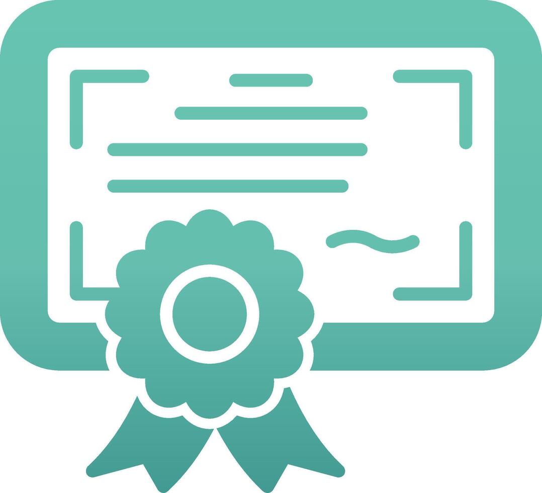 icono de vector de certificado