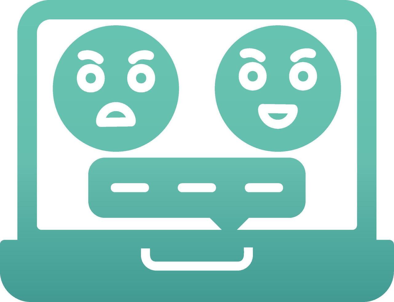 Laptop Chat Vector Icon