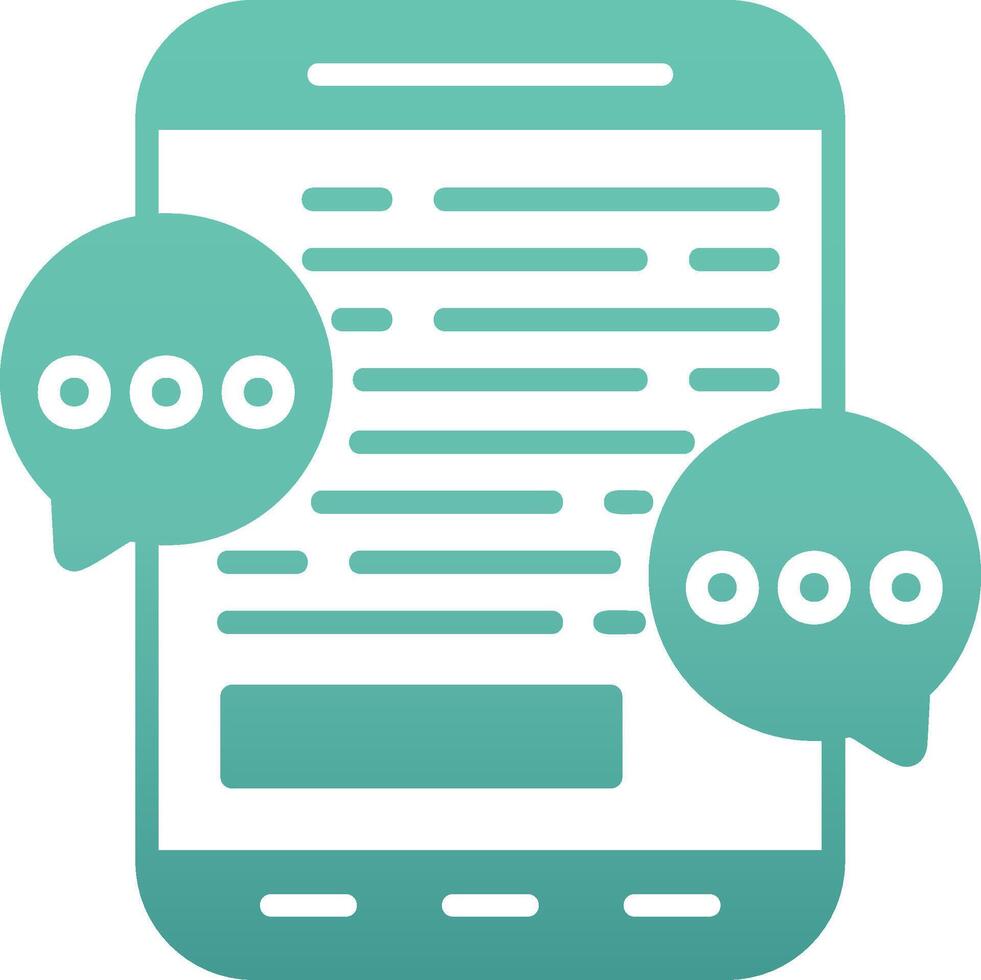 Mobile Chat Vector Icon