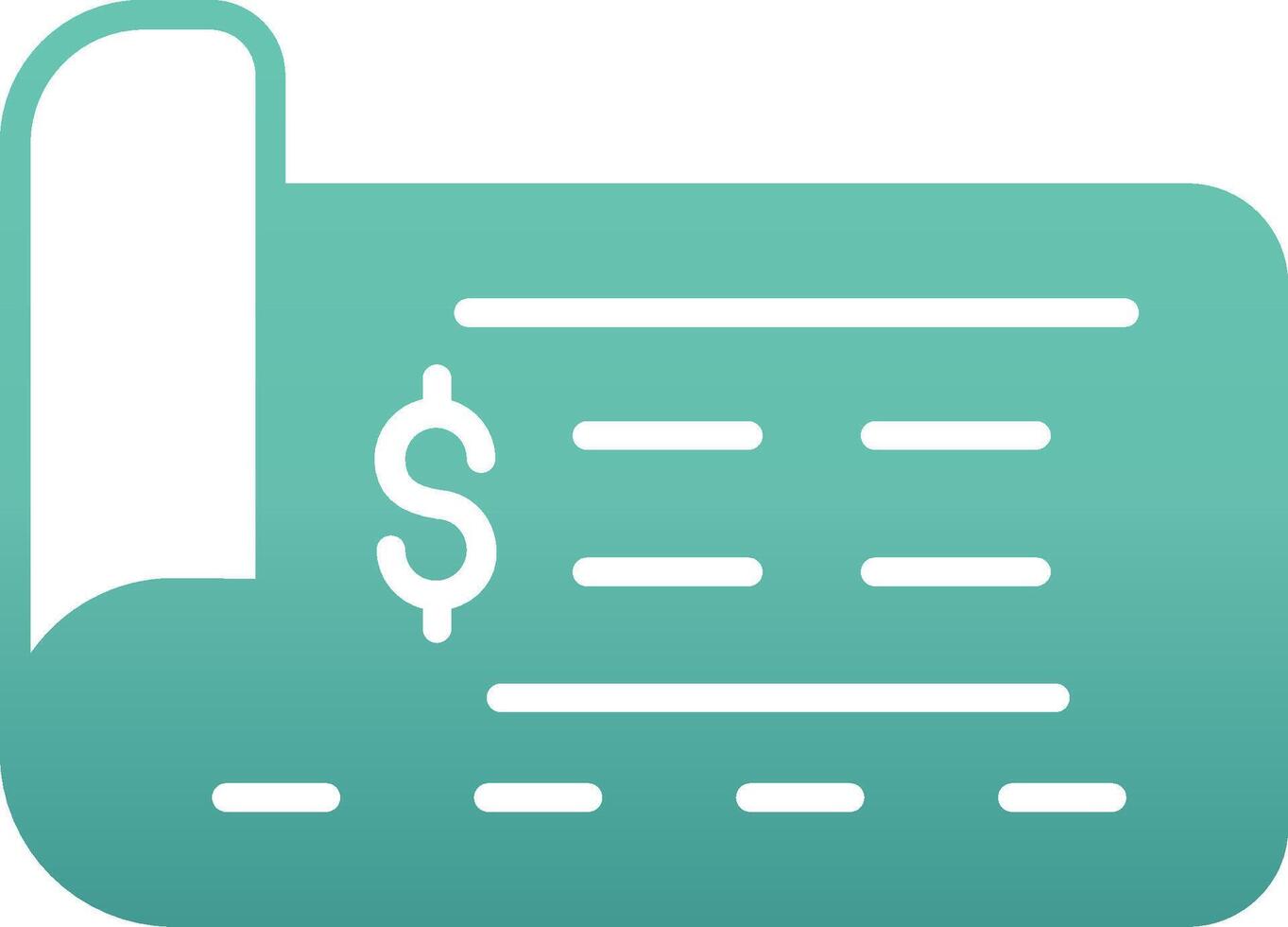 Bank Check Vector Icon