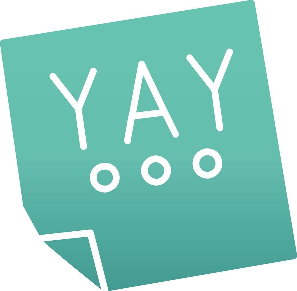 Yay Vector Icon