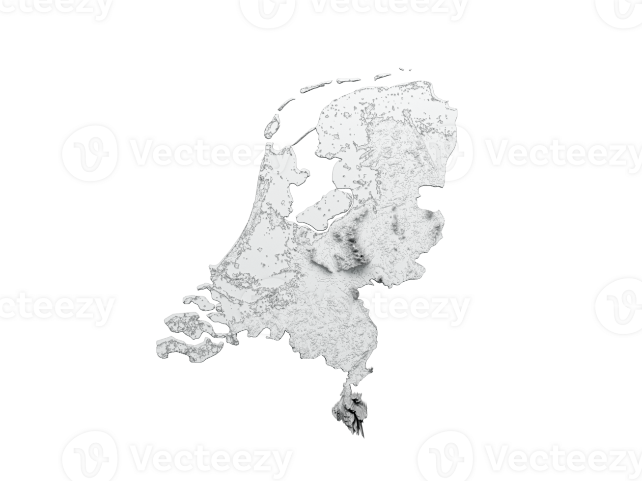 Nederland kaart vlag schaduwrijk Verlichting kleur hoogte kaart 3d illustratie png