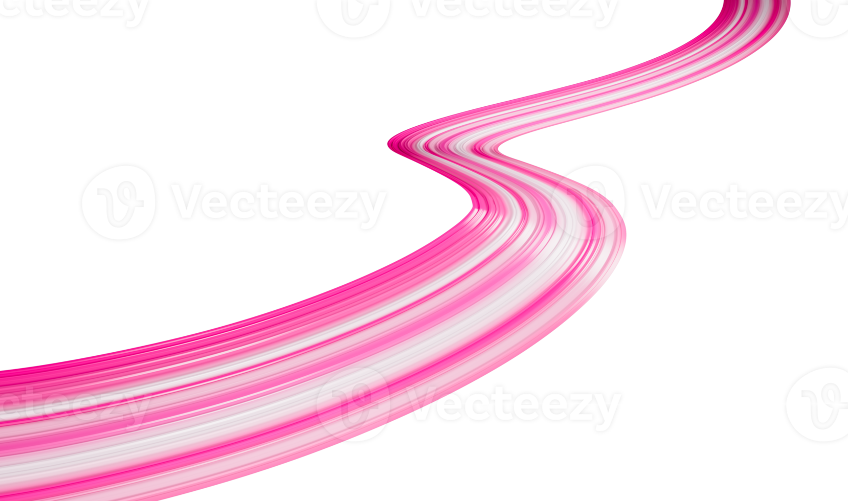 Pink abstract dynamic ribbon wave Pink paint brush stroke ribbon 3d illustration png