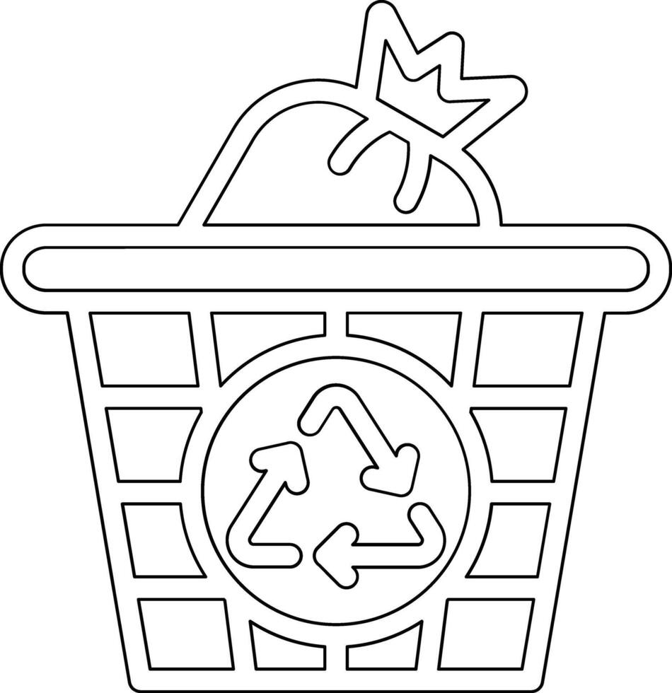 icono de vector de basura