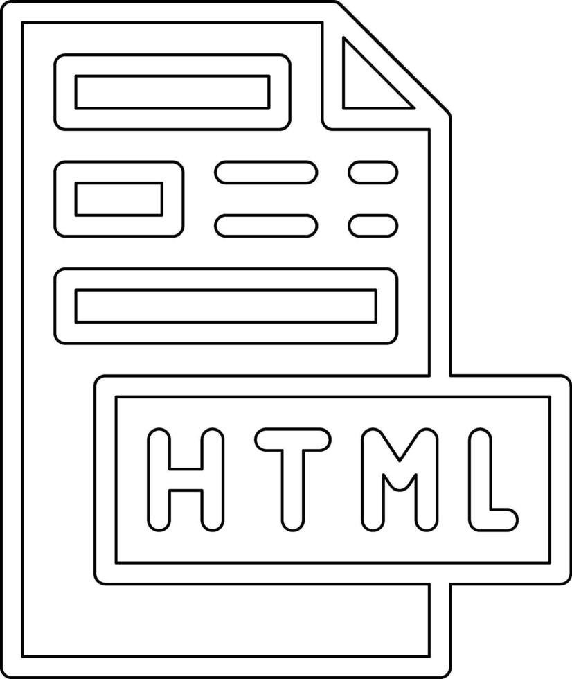 HTML File Vector Icon