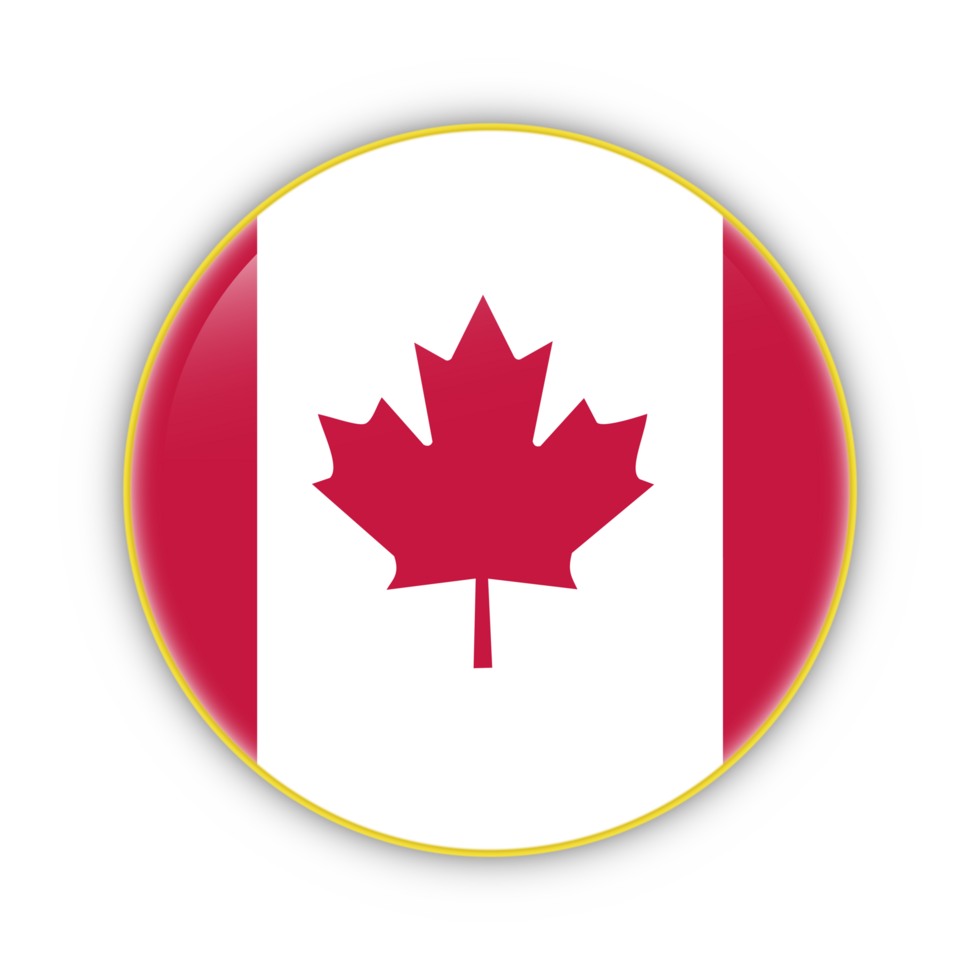 Canada flag with yellow frame free PNG flag image With transparent background - National Flag